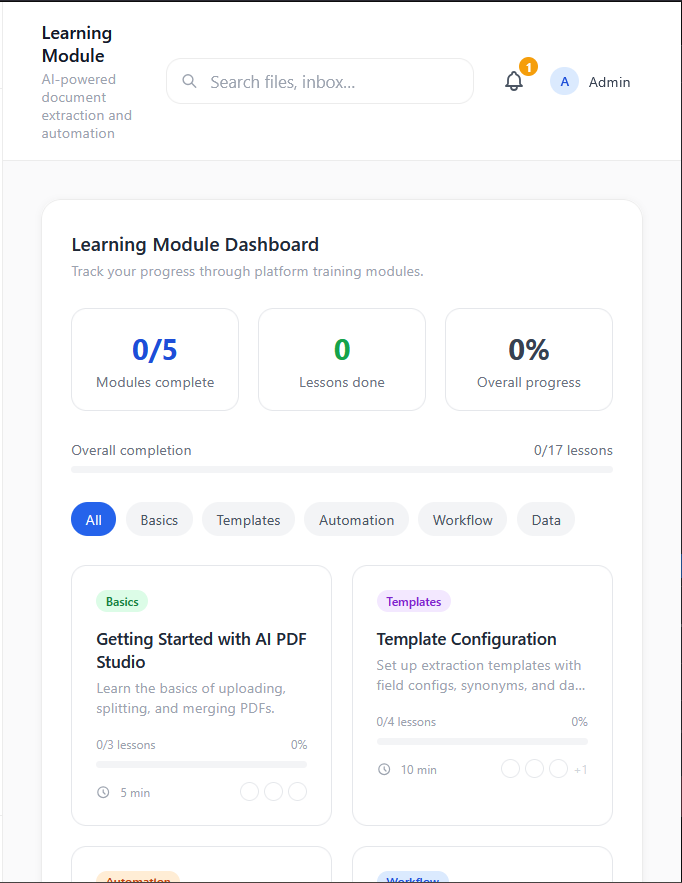 AI Scanner — Learning Module mobile