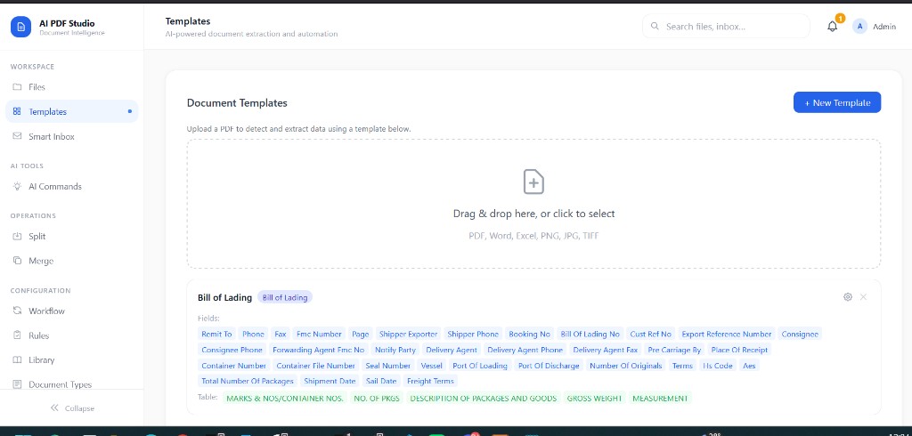 AI Scanner — Templates desktop