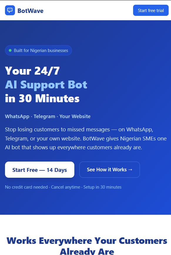 Nexpa Bot mobile — AI support product