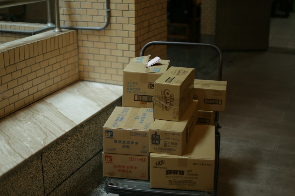 Operations staff checking shipment details on a laptop